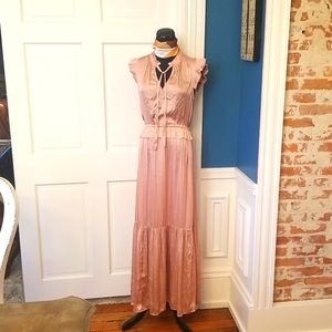 Banana Republic Dusty Rose silk maxi dress size 8